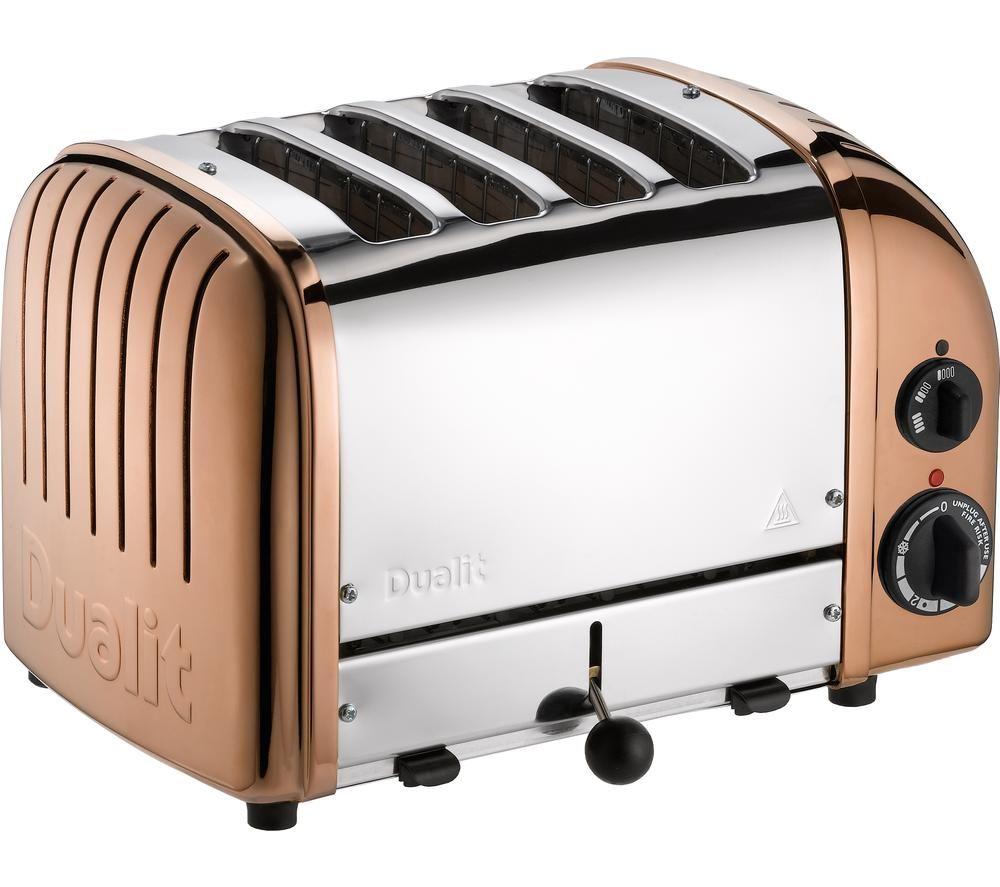 Dualit Classic 4-Slice Toaster - Copper & Silver, Brown,Silver/Grey