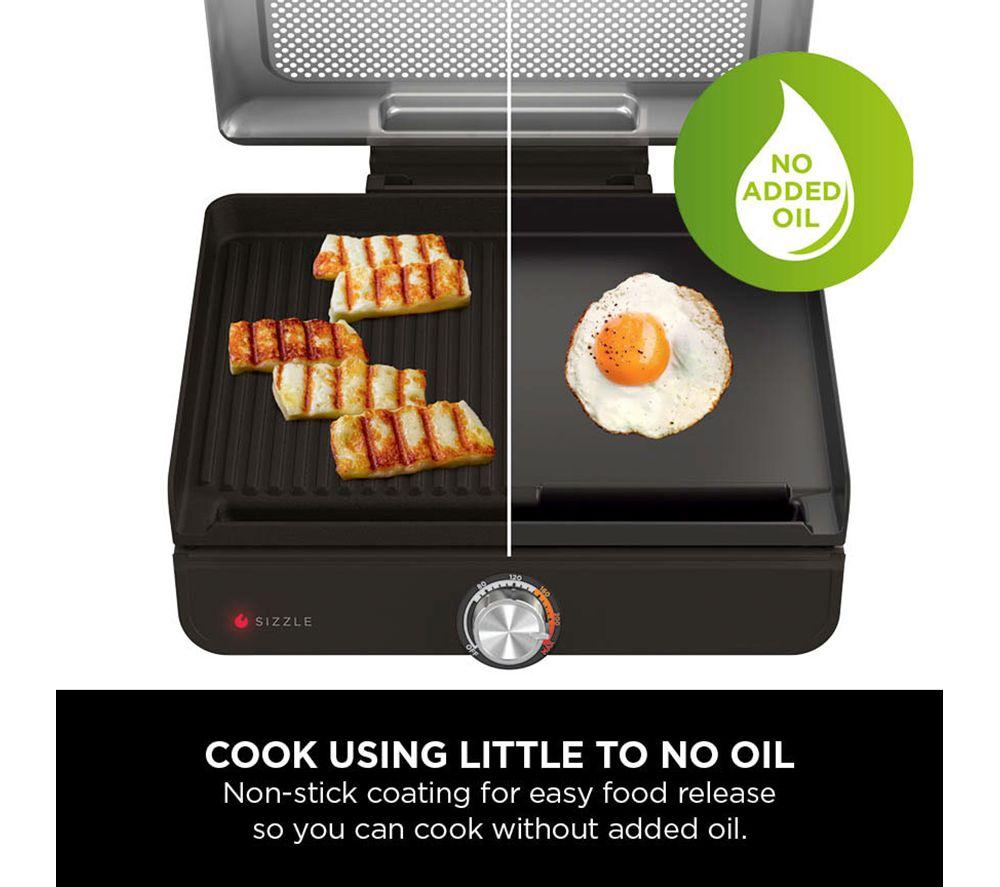 NINJA Sizzle GR101UK Indoor Grill & Flat Plate - Grey image number 8 of 9