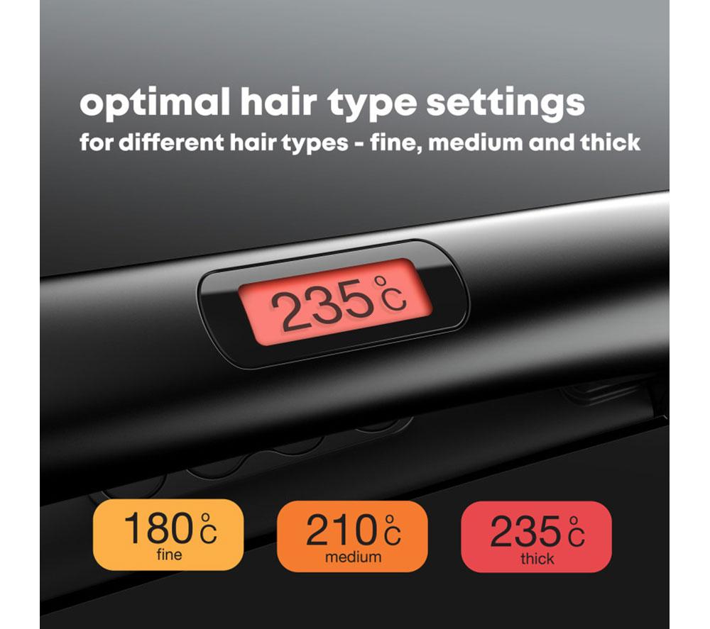 REVAMP Progloss Digital Ceramic Hair Straightener - Black image number 2 of 8