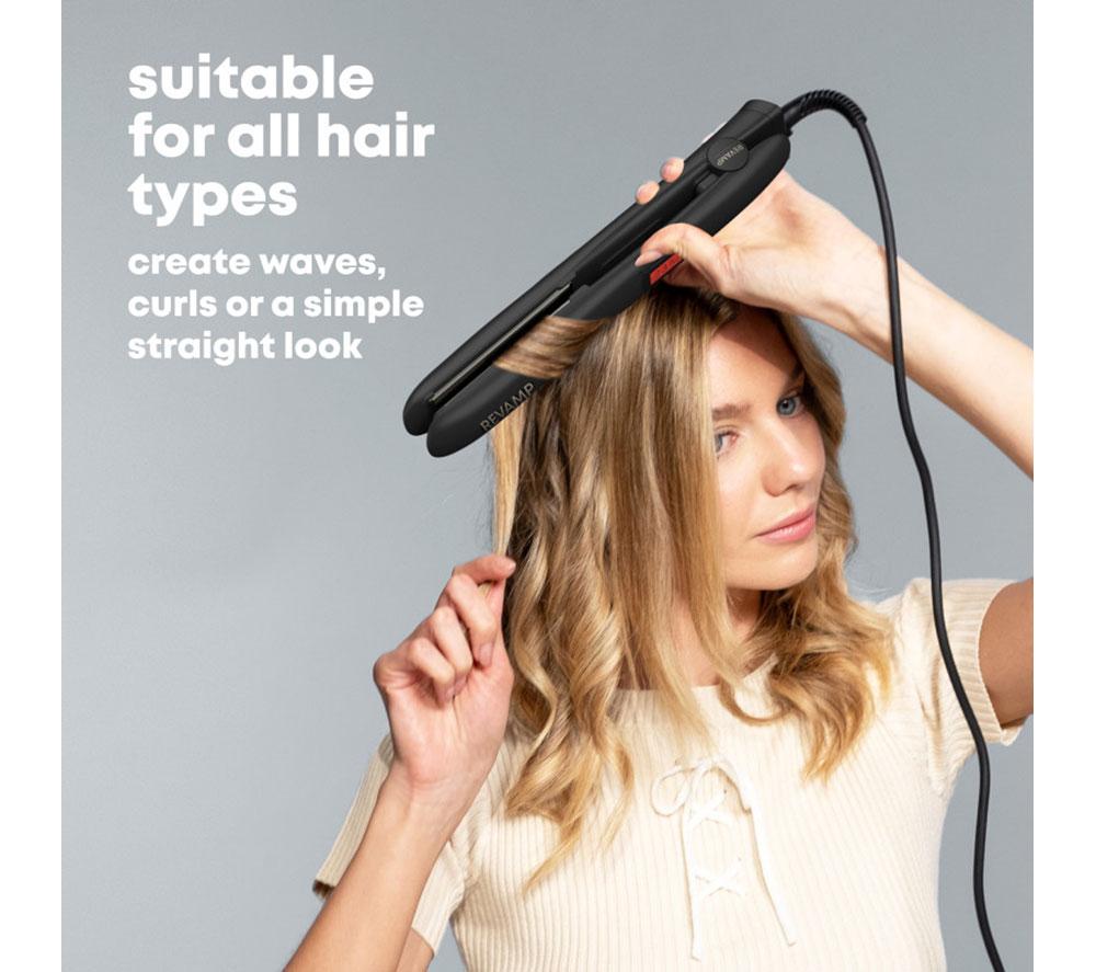 REVAMP Progloss Digital Ceramic Hair Straightener - Black image number 6 of 8