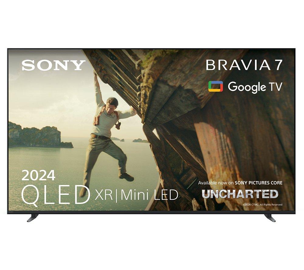 65 SONY BRAVIA 7  Smart 4K Ultra HD HDR QLED Mini LED TV with Google TV & Assistant, Silver/Grey