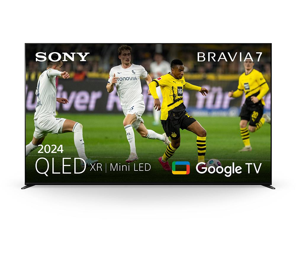 55 Sony BRAVIA 7  Smart 4K Ultra HD HDR QLED Mini LED TV with Google TV & Assistant, Silver/Grey