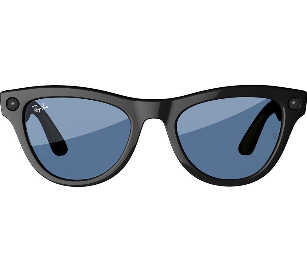 Ray-Ban Meta Skyler (Standard) Smart Glasses - Shiny Black, Transition Blue