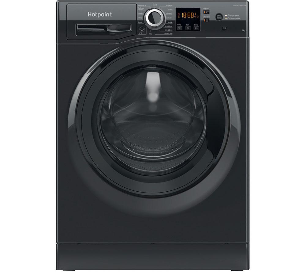 HOTPOINT Anti-Stain NSWR 946 BS UK 9 kg 1400 Spin Washing Machine - Black, Black