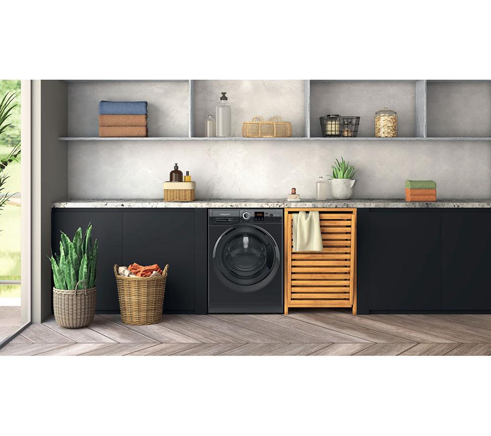 HOTPOINT Anti-Stain NSWR 946 BS UK 9 kg 1400 Spin Washing Machine - Black image number 9 of 10