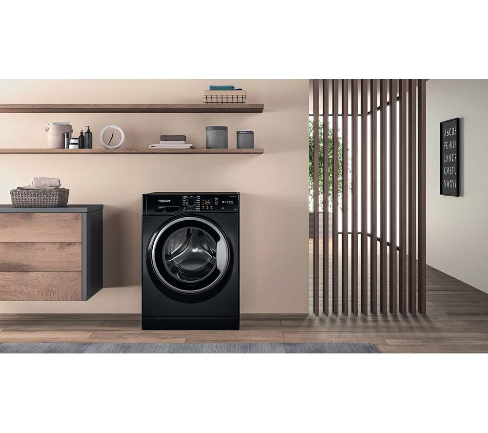 HOTPOINT Anti-Stain NSWR 846 BS UK 8 kg 1400 Spin Washing Machine - Black image number 10 of 11