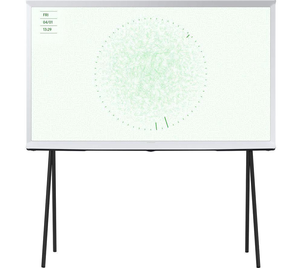 Samsung The Serif Qe43ls01dauxxu Smart 4K Ultra Hd Hdr Qled Tv With Bixby & Amazon Alexa - Cloud White, White