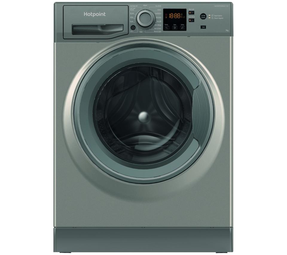 HOTPOINT Anti-stain NSWR 7469 GK UK 7 kg 1400 Spin Washing Machine - Graphite