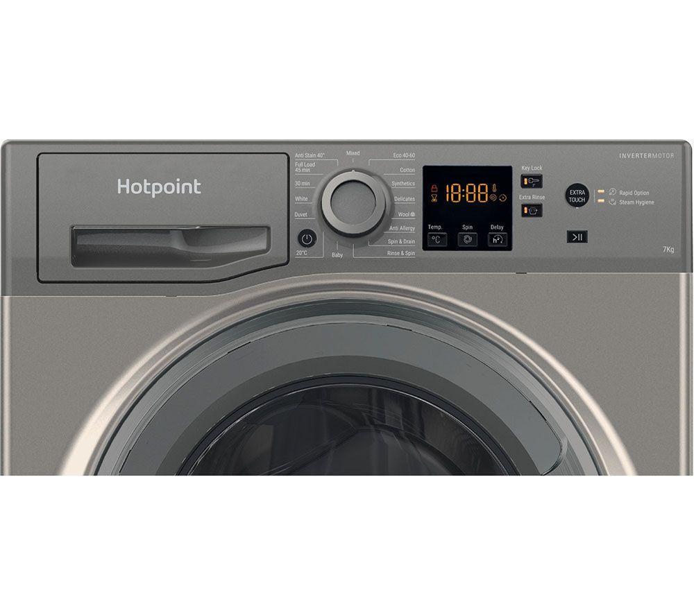 HOTPOINT Anti-stain NSWR 7469 GK UK 7 kg 1400 Spin Washing Machine - Graphite image number 2 of 11