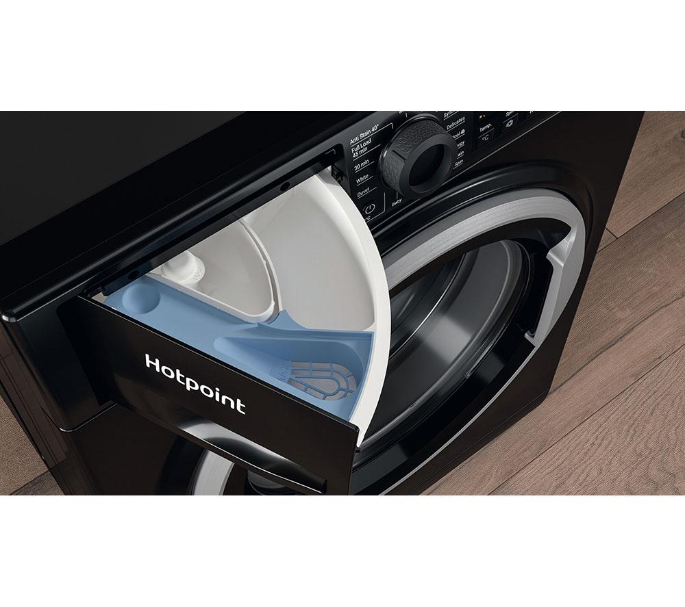 HOTPOINT Anti-Stain NSWM 7469 BS UK 7 kg 1400 Spin Washing Machine - Black image number 4 of 11