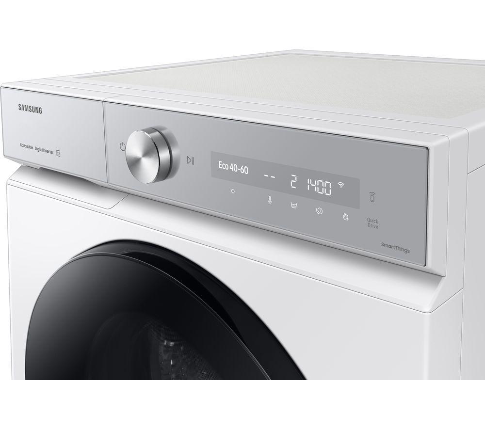 SAMSUNG Series 8 QuickDrive WW90DB8U95GHU1 WiFi-enabled 9 kg 1400 Spin Washing Machine - White image number 3 of 12