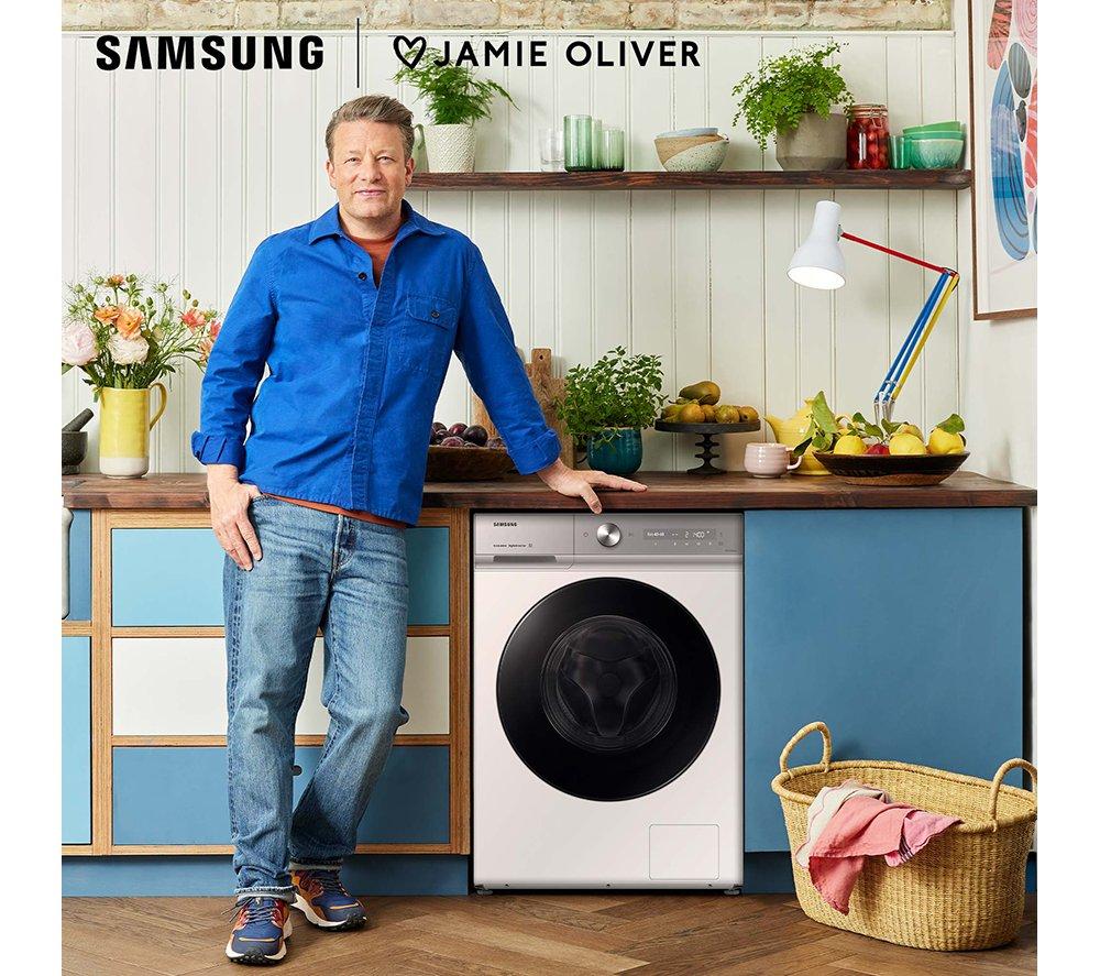 SAMSUNG Series 8 QuickDrive WW90DB8U95GHU1 WiFi-enabled 9 kg 1400 Spin Washing Machine - White image number 9 of 12