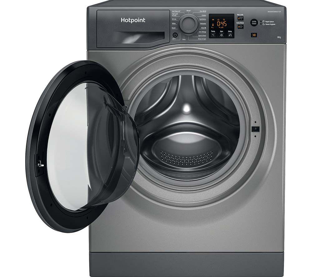 HOTPOINT Anti-stain NSWR 846 GK UK 8 kg 1400 Spin Washing Machine - Graphite image number 2 of 13