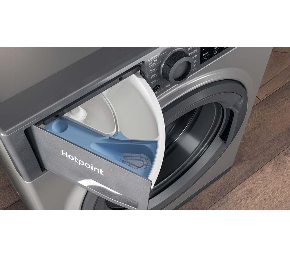HOTPOINT Anti-stain NSWR 846 GK UK 8 kg 1400 Spin Washing Machine - Graphite image number 4 of 13