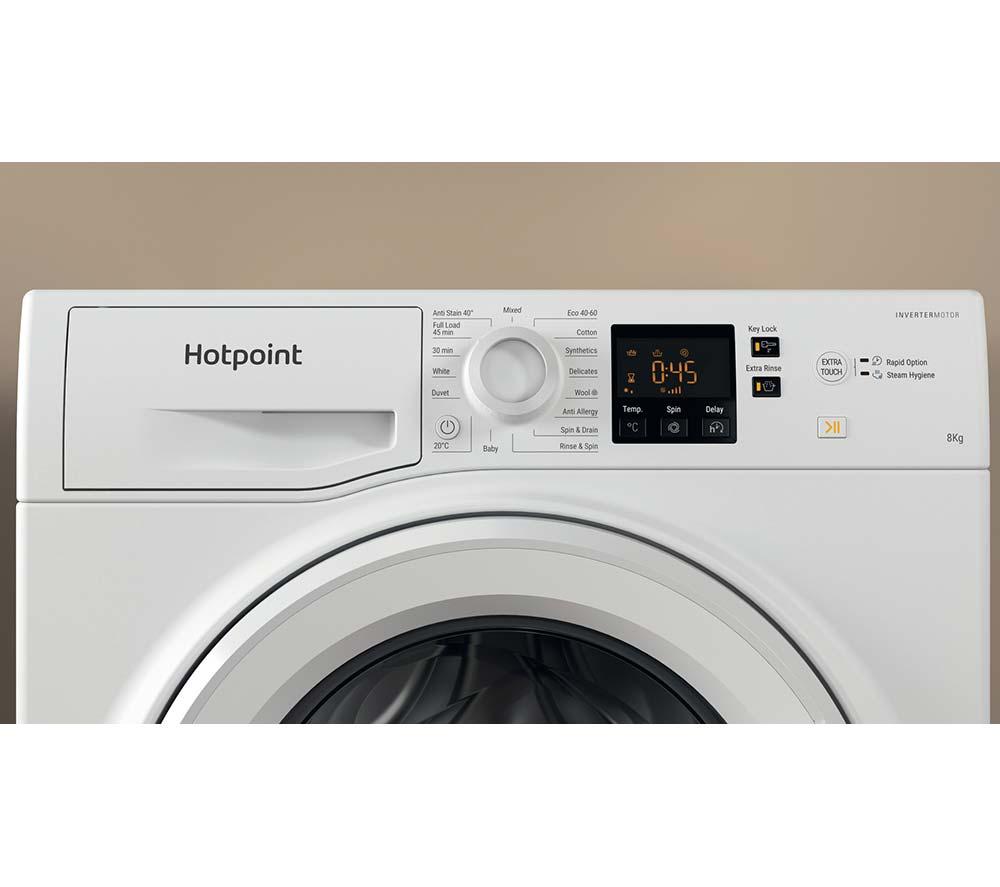 HOTPOINT Anti-Stain NSWR 846 WK UK 8 kg 1400 Spin Washing Machine - White image number 3 of 13