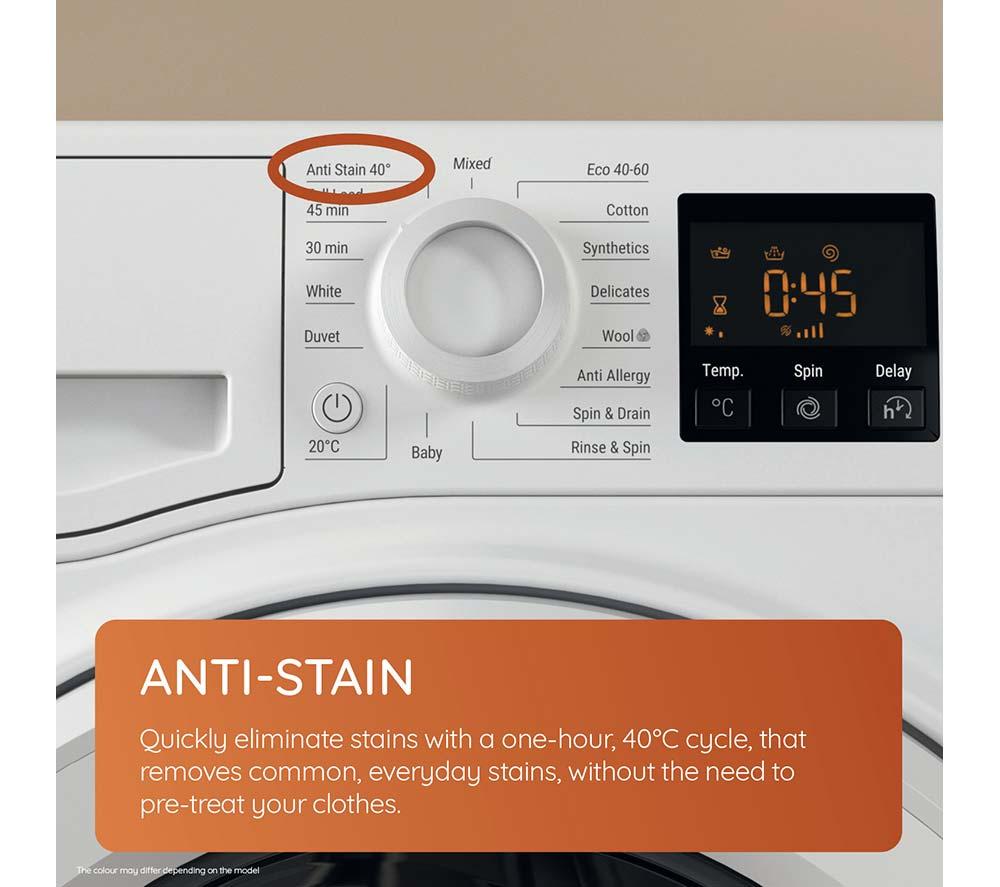 HOTPOINT Anti-Stain NSWR 846 WK UK 8 kg 1400 Spin Washing Machine - White image number 6 of 13