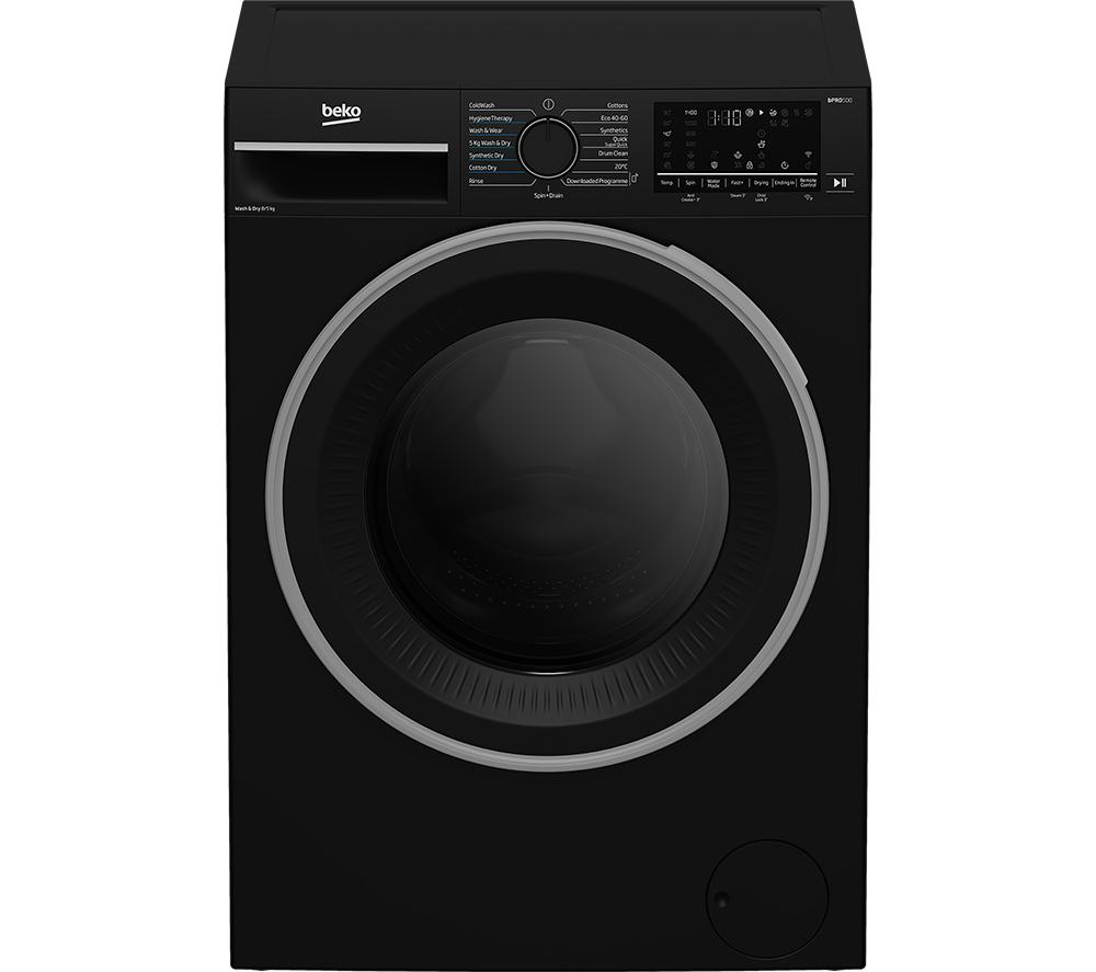 Beko B3D58545UB 8Kg / 5Kg Washer Dryer with 1400 rpm – Black – D Rated [Wash&Dry], A Rated [Wash Only]
