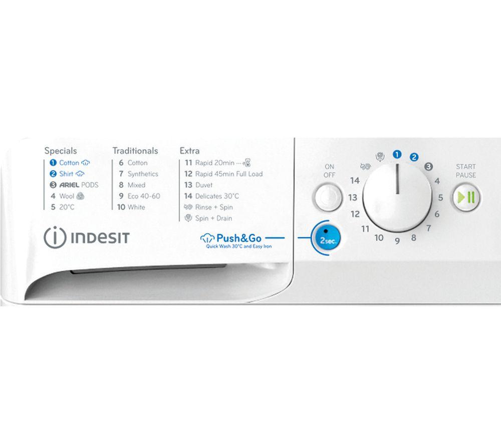 INDESIT Innex Steam Push&Go BWE 111496X WV UK 11 kg 1400 Spin Washing Machine - White image number 6 of 13