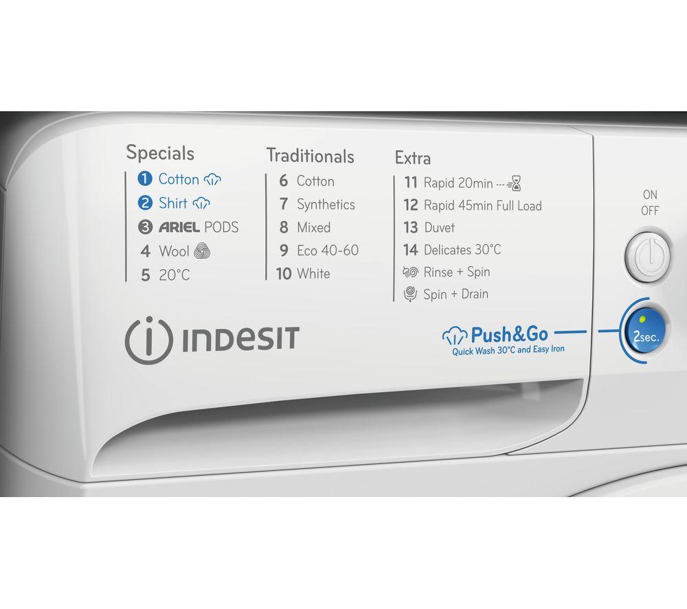 INDESIT Innex Steam Push&Go BWE 111496X WV UK 11 kg 1400 Spin Washing Machine - White image number 7 of 13