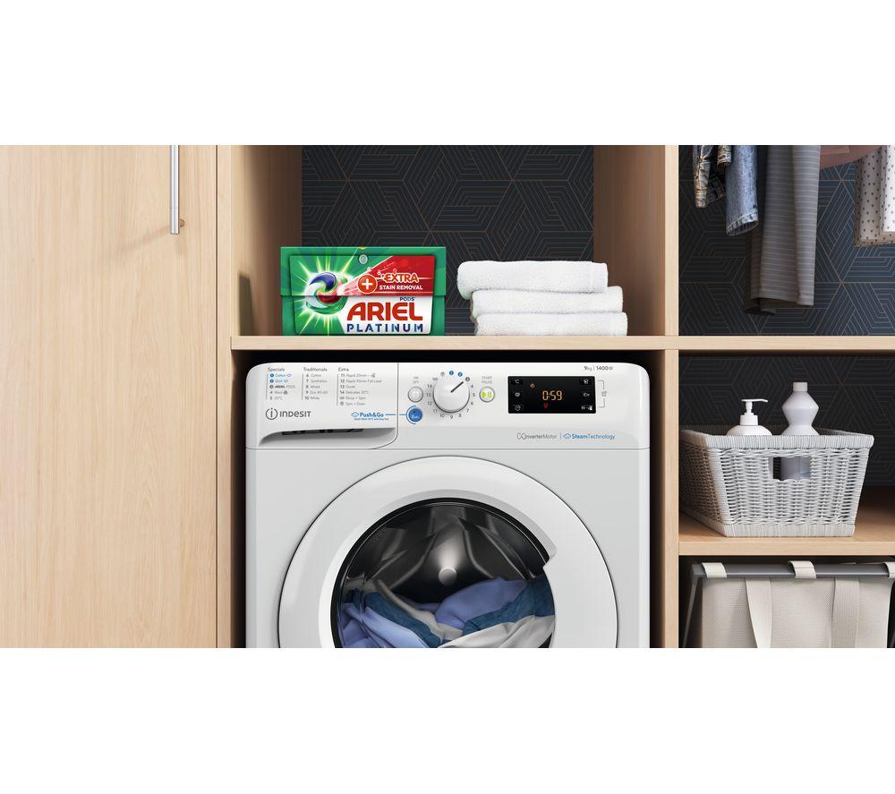 INDESIT Innex Steam Push&Go BWE 111496X WV UK 11 kg 1400 Spin Washing Machine - White image number 12 of 13