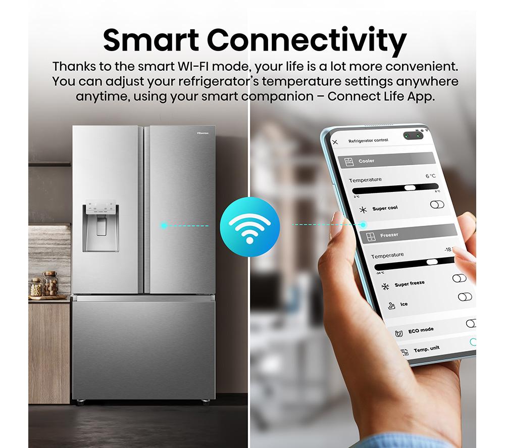 HISENSE RF793N4SASE Smart Fridge Freezer - Stainless Steel image number 12 of 17