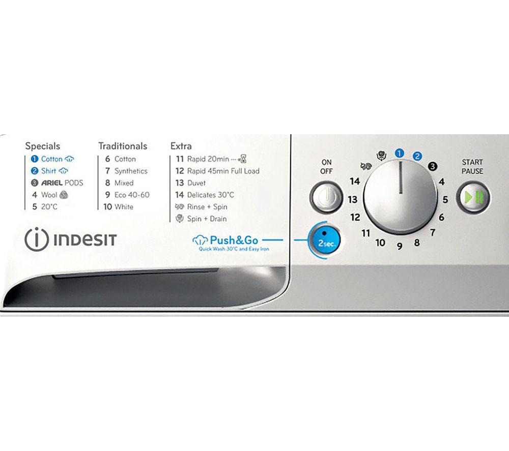 INDESIT Innex Steam Push&Go BWE 81496X SV UK 8 kg 1400 Spin Washing Machine - Silver image number 6 of 11
