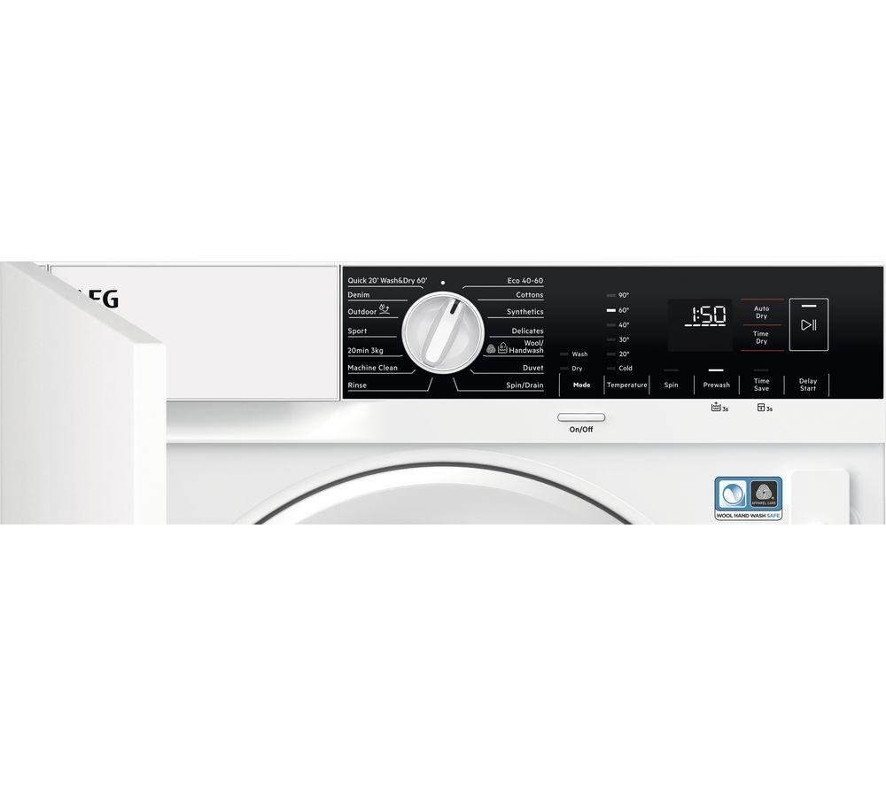 AEG 6000 LX6WG74634BI Integrated 7 kg Washer Dryer - White image number 2 of 7