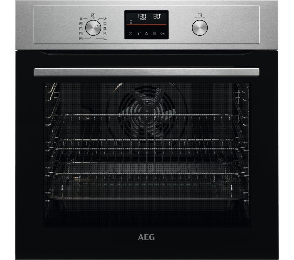 AEG 6000 SurroundCook BPX535061M Pyrolytic Electric Oven  Stainless Steel, Stainless Steel