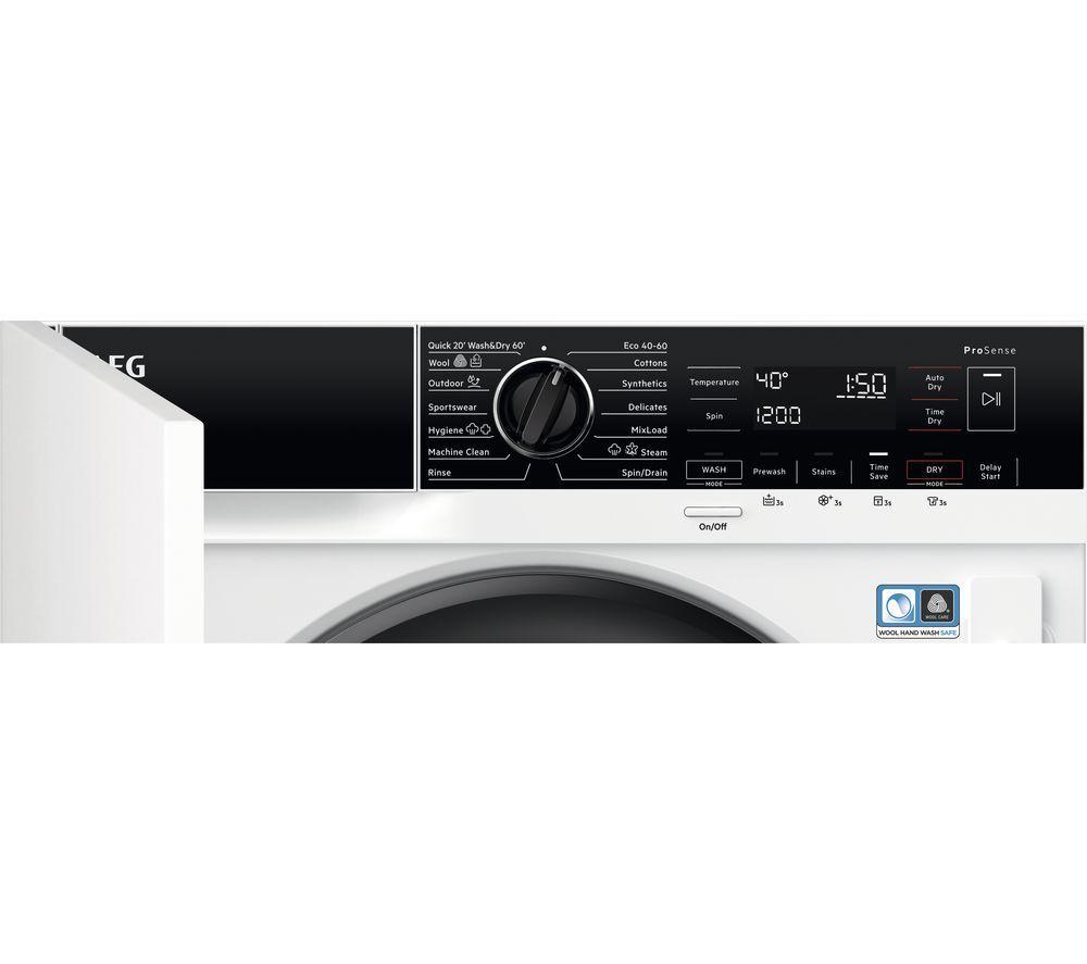 AEG 7000 Series L7WC84636BI Integrated 8 kg Washer Dryer image number 2 of 8