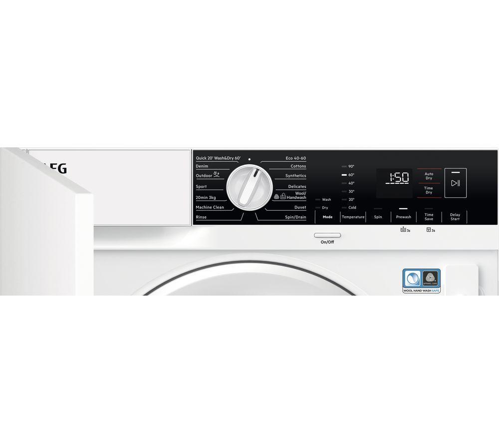 AEG 6000 LX6WG84634BI Integrated 8 kg Washer Dryer image number 2 of 8
