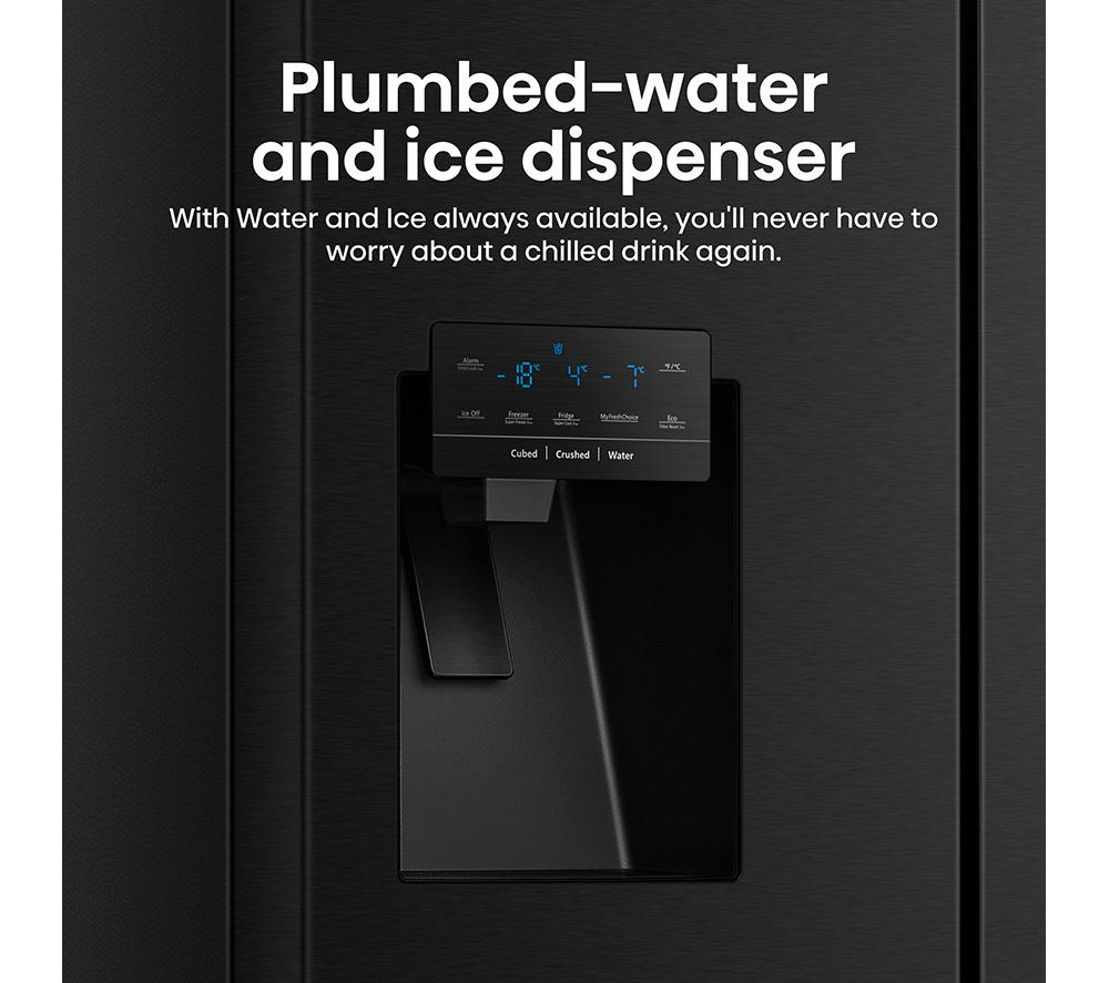 HISENSE PureFlat RQ760N4IFE Smart Fridge Freezer - Black Stainless Steel image number 10 of 15
