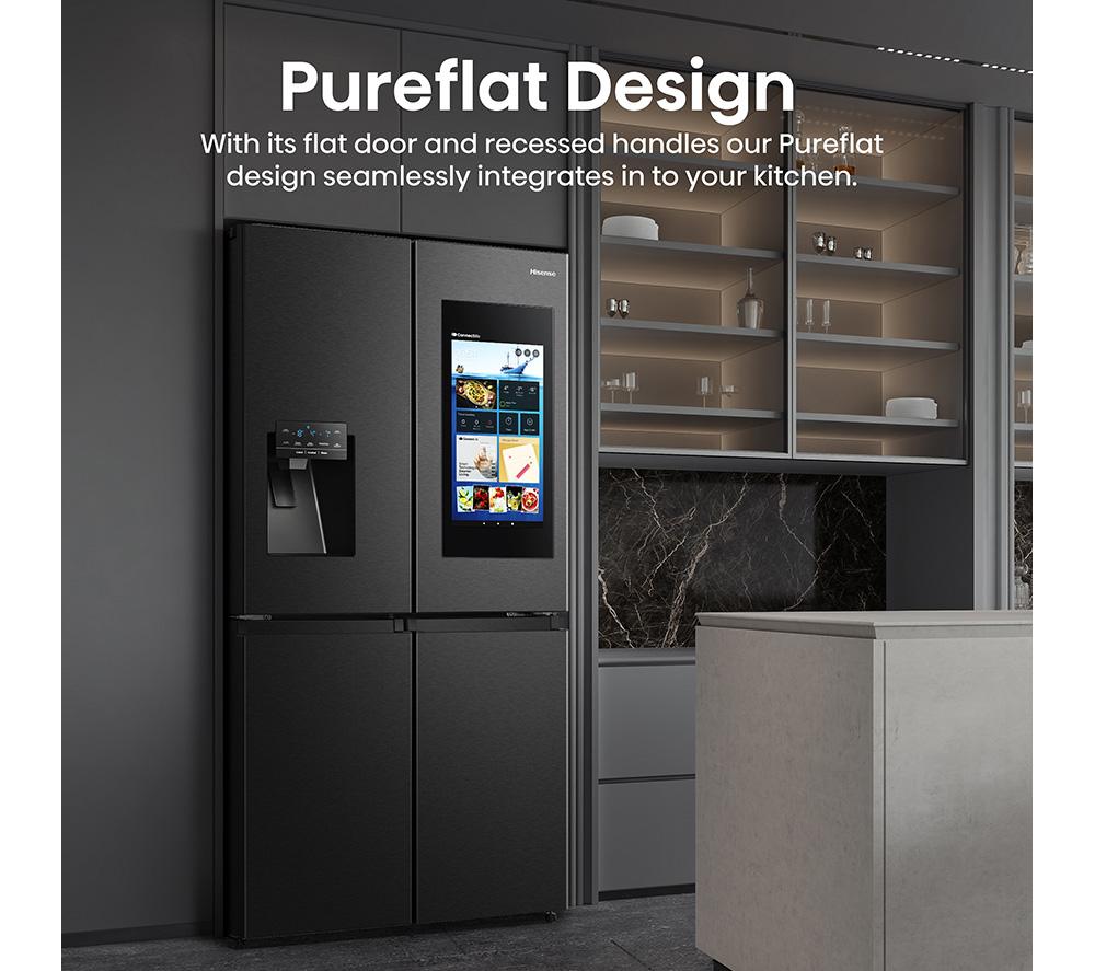 HISENSE PureFlat RQ760N4IFE Smart Fridge Freezer - Black Stainless Steel image number 11 of 15