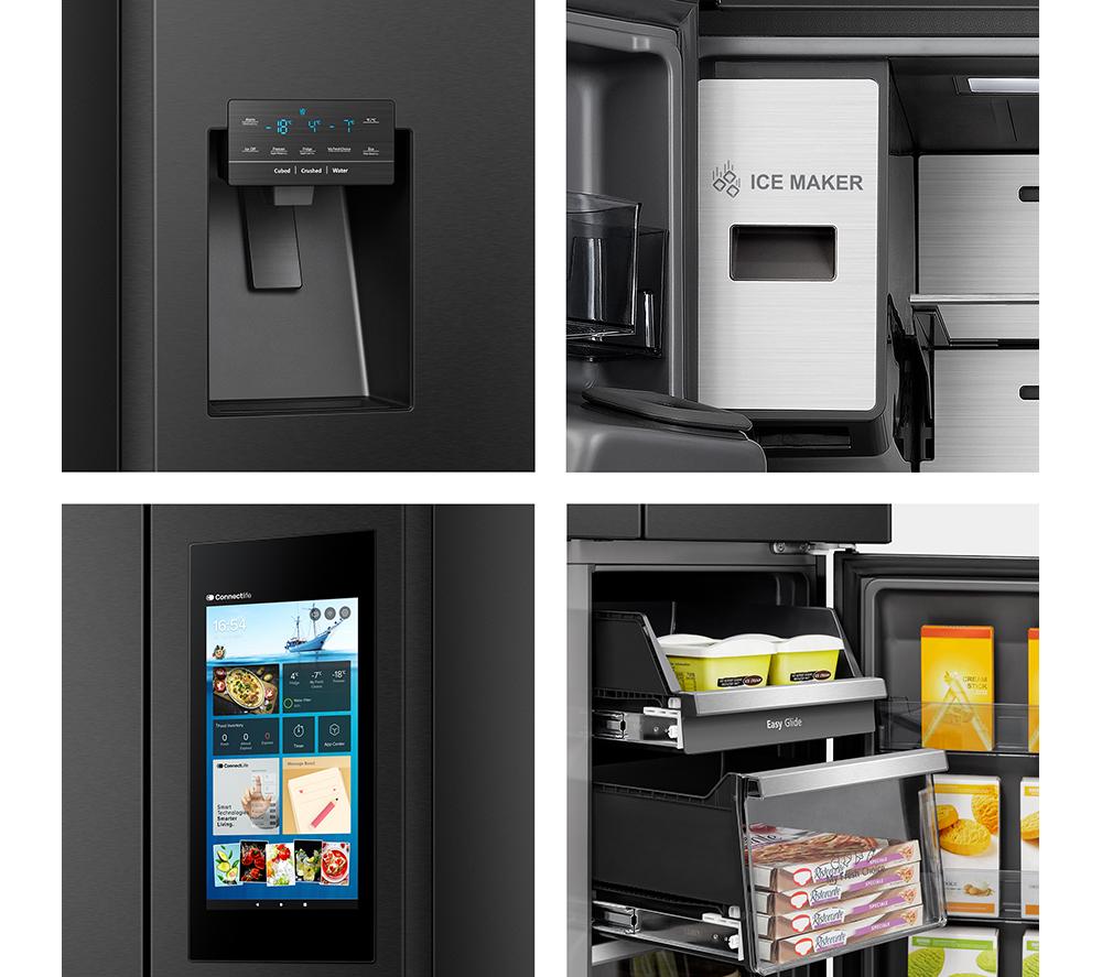 HISENSE PureFlat RQ760N4IFE Smart Fridge Freezer - Black Stainless Steel image number 13 of 15