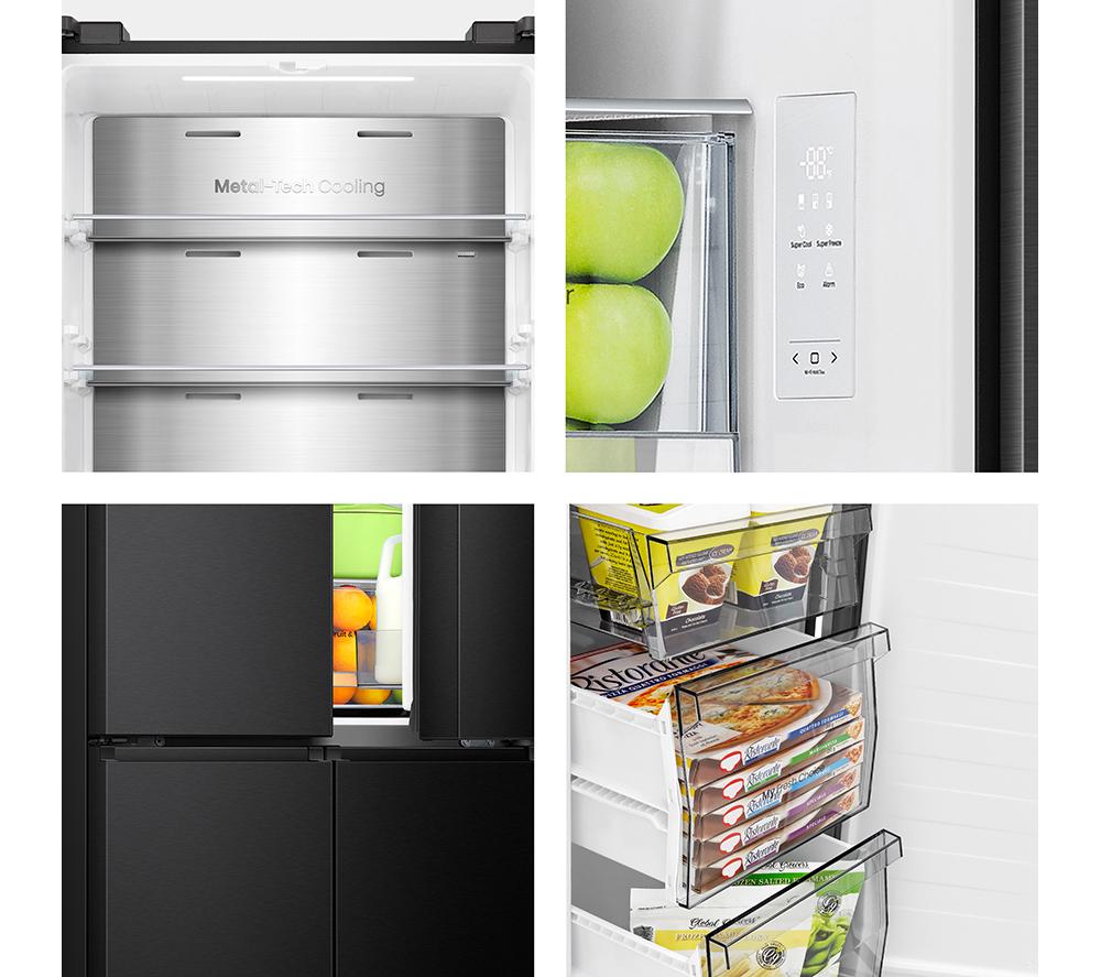 HISENSE PureFlat RQ5P470SAFD Fridge Freezer - Black Stainless Steel image number 12 of 17