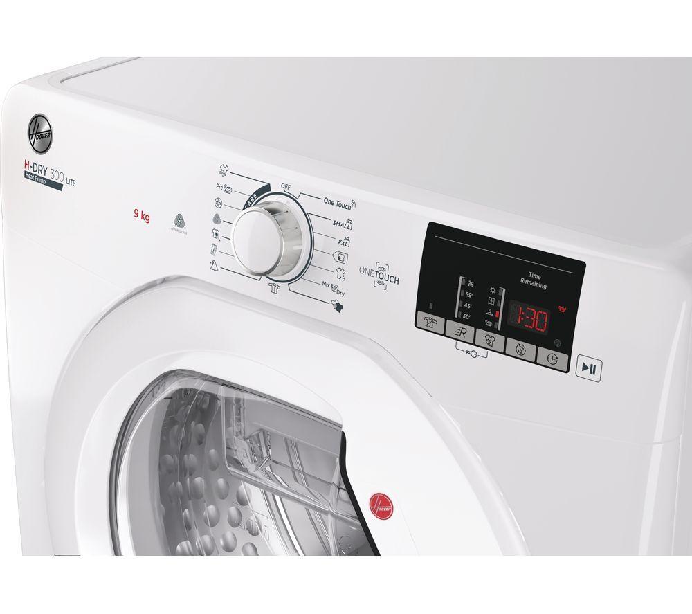 HOOVER H-Dry 300 HLE H9A2DE-80 NFC 9 kg Heat Pump Tumble Dryer - White image number 3 of 13