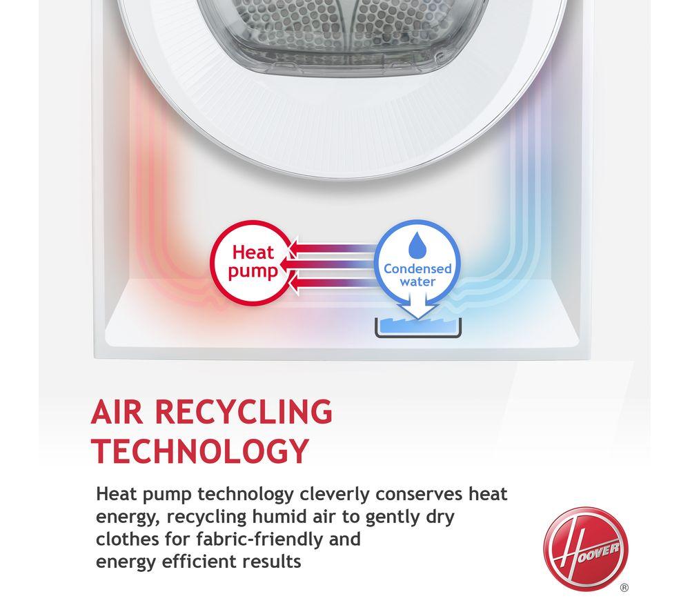 HOOVER H-Dry 300 HLE H9A2DE-80 NFC 9 kg Heat Pump Tumble Dryer - White image number 11 of 13