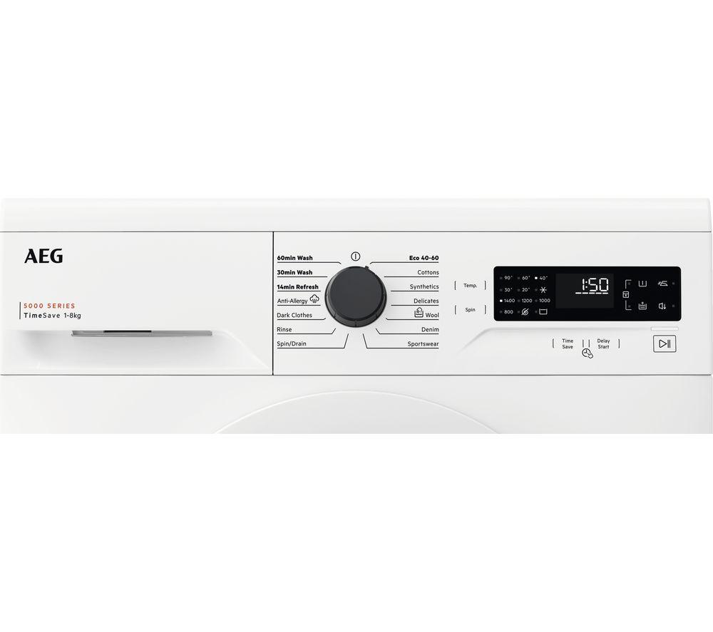 AEG LFX50844B 8 kg 1400 Spin Washing Machine - White image number 2 of 8