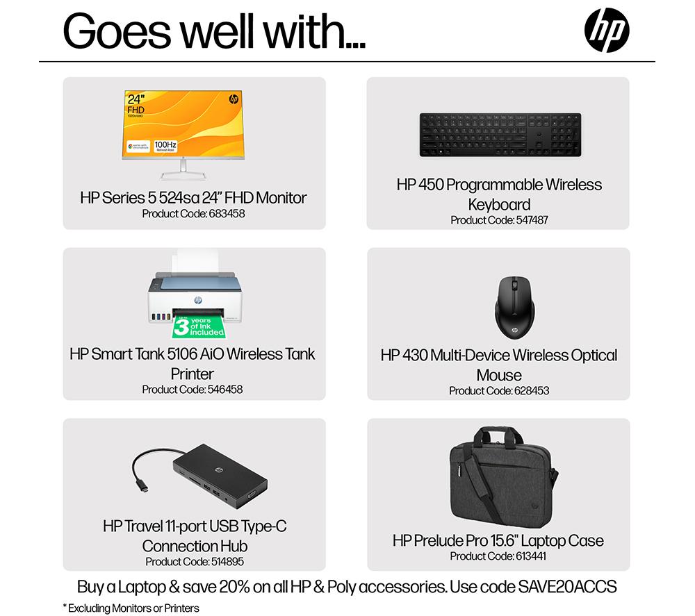 HP Pavilion Plus 14-ew1501sa 14" Laptop - Intel® Core™ Ultra 5, 512 GB SSD, Silver
