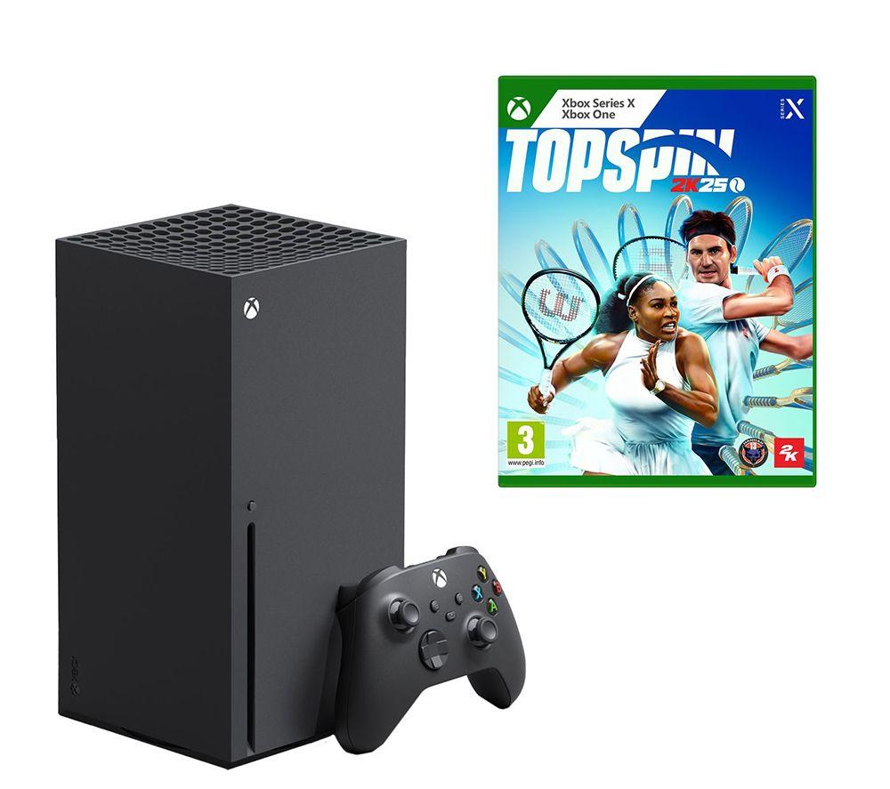 Microsoft Xbox Series X (1 TB) & Top Spin 2k25 (Xbox One & Series X) Bundle, Black