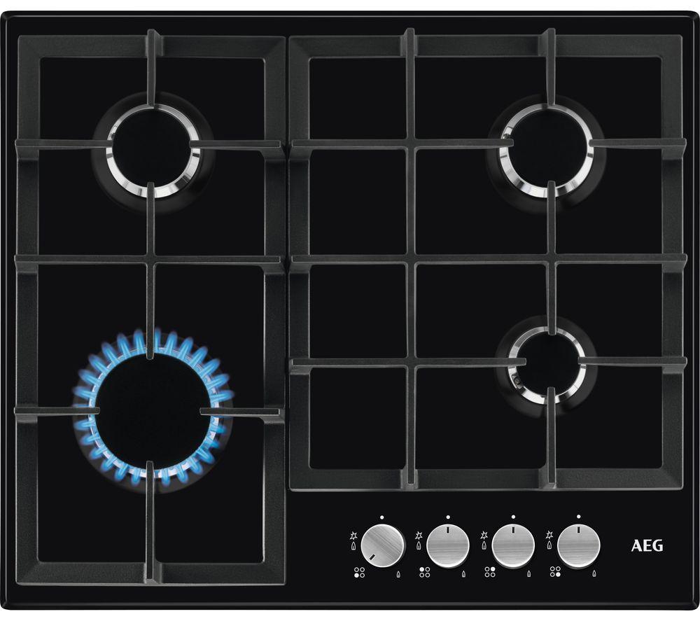 AEG 3000 Series HGX64200SB 60 cm Gas Hob - Black