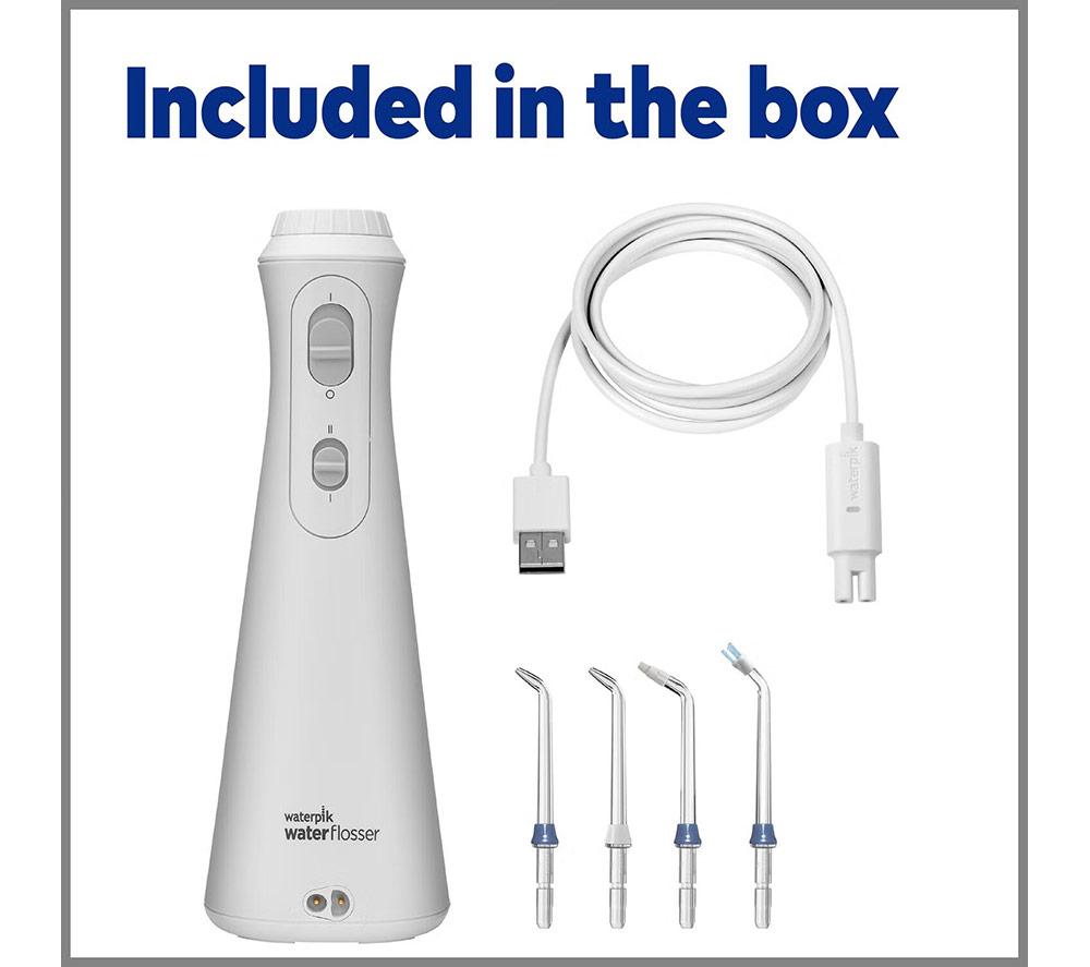 WATERPIK Cordless Plus WP-450UK Water Flosser - White image number 6 of 10