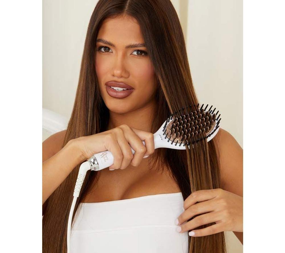 BEAUTY WORKS Speed Styler Hair Straightening Brush - White & Gold image number 2 of 3
