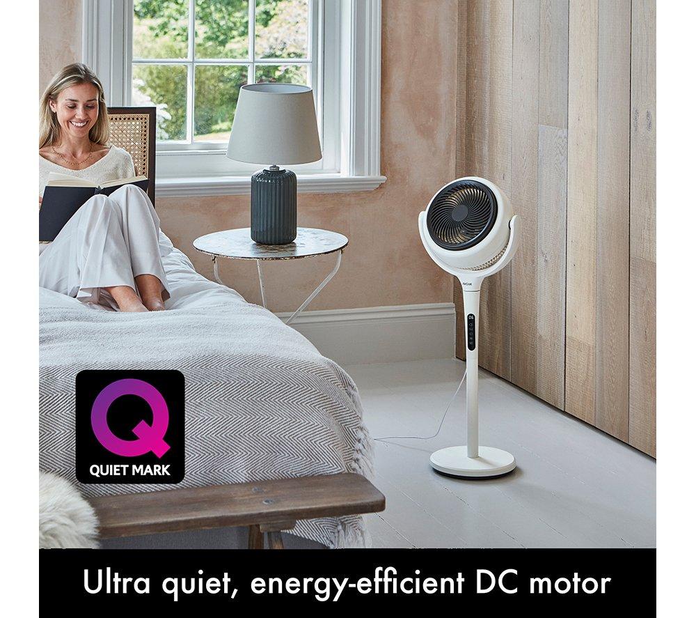 AIRCRAFT HOME LUME Quiet Air Circulator 8" Pedestal Fan - Stone White image number 3 of 11
