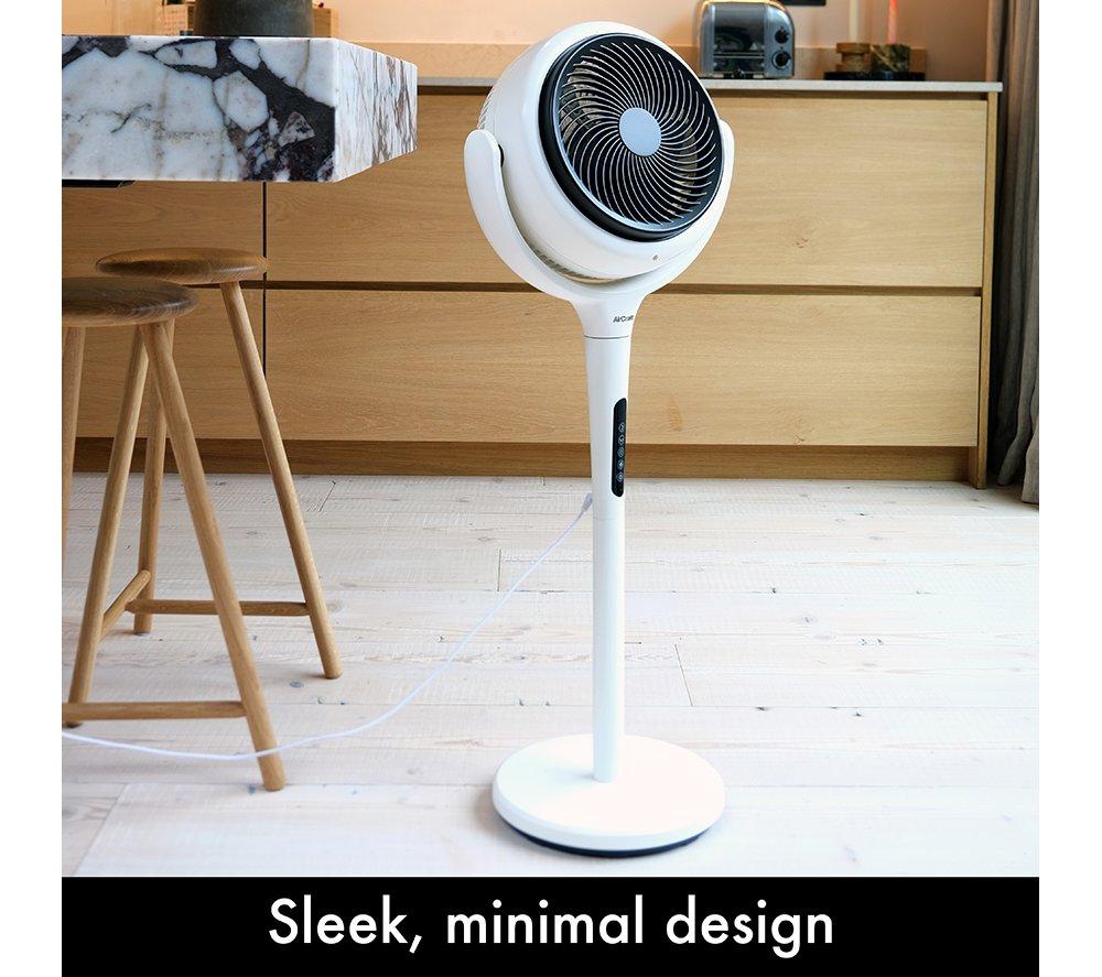 AIRCRAFT HOME LUME Quiet Air Circulator 8" Pedestal Fan - Stone White image number 8 of 11