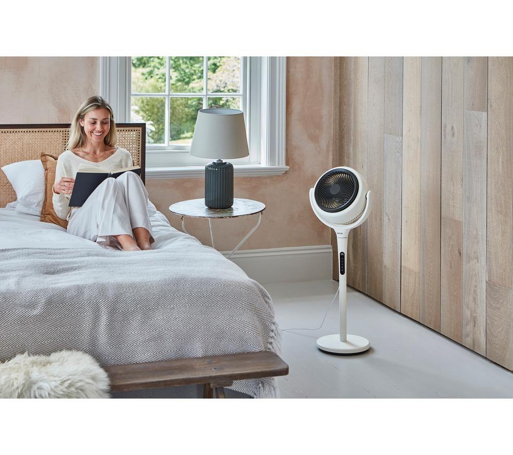 AIRCRAFT HOME LUME Quiet Air Circulator 8" Pedestal Fan - Stone White image number 10 of 11