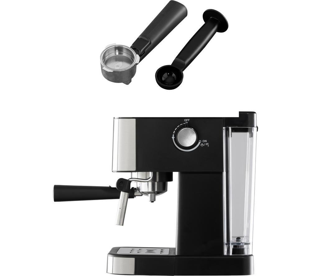 DAEWOO Flava Collection SDA2698GE Coffee Machine - Black & Silver image number 2 of 9