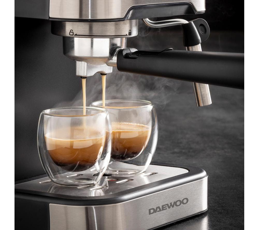 DAEWOO Flava Collection SDA2698GE Coffee Machine - Black & Silver image number 5 of 9