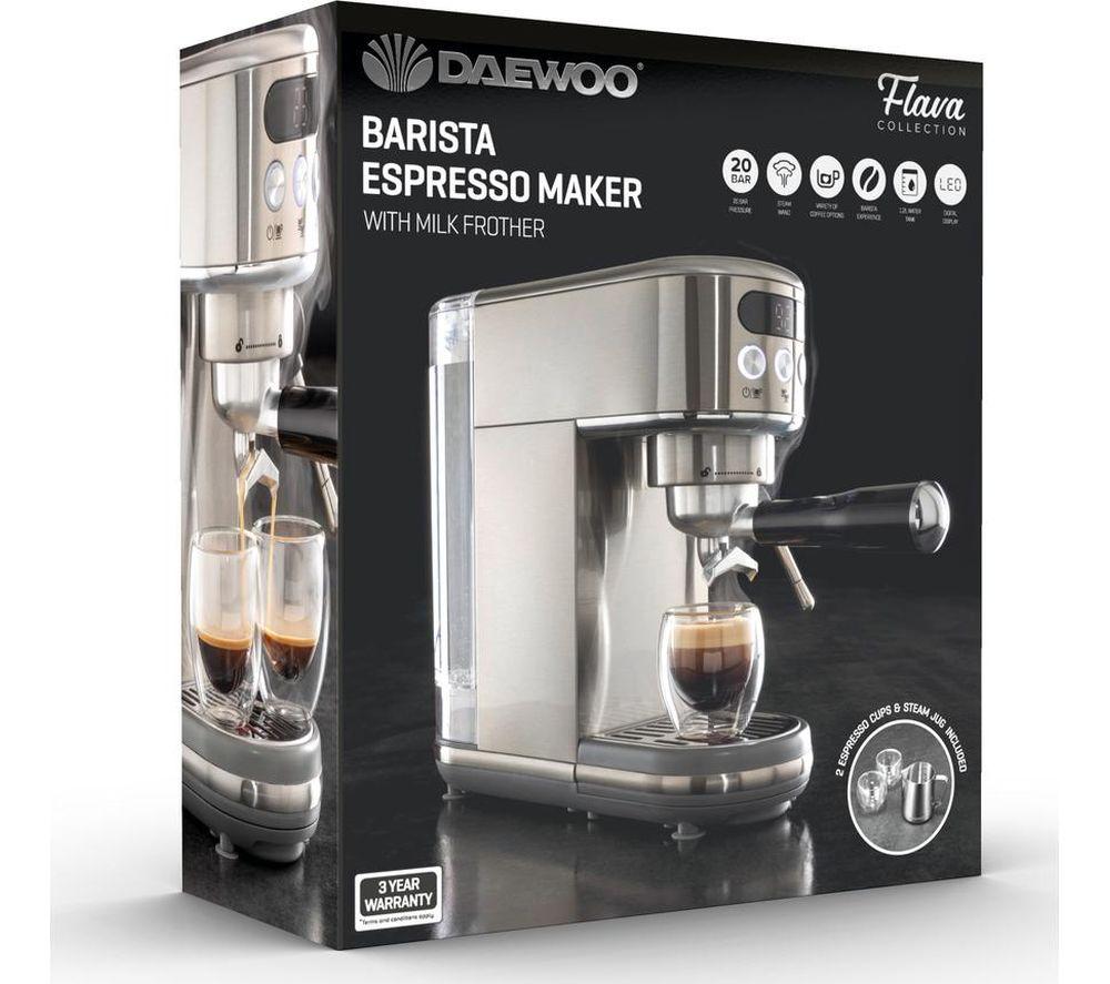 DAEWOO Flava Collection SDA2700GE Coffee Machine - Silver image number 8 of 9
