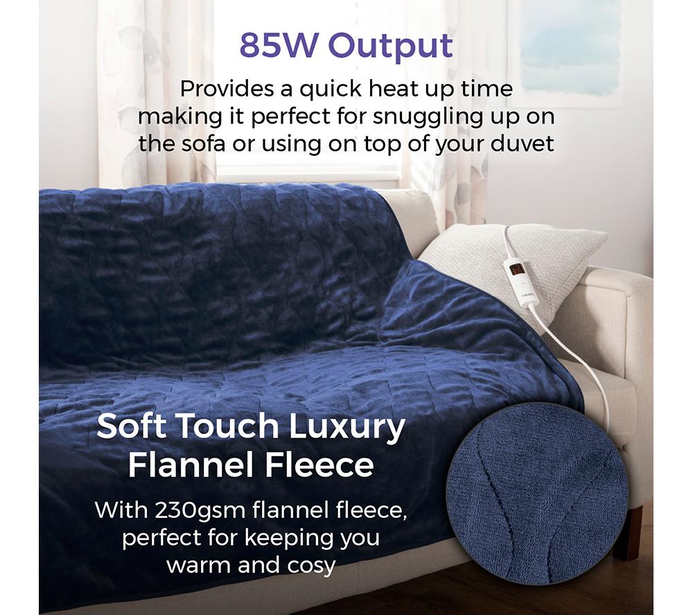 CARMEN C81148BLU Heating Blanket - Blue, 160 x 130 cm image number 3 of 8