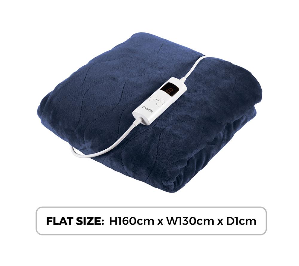 CARMEN C81148BLU Heating Blanket - Blue, 160 x 130 cm image number 6 of 8